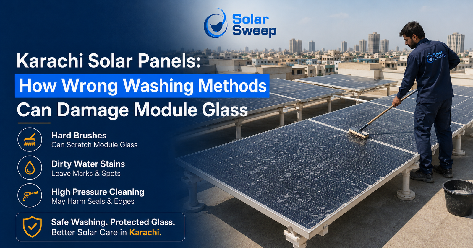 Karachi solar panel washing